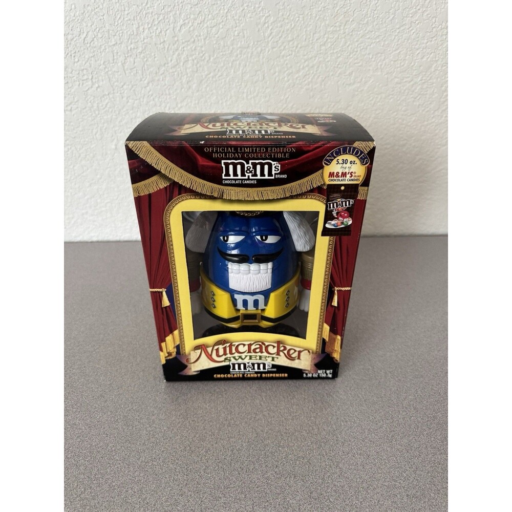 M&M’s Nutcracker Sweet M’s Candy Dispenser Limited Edition New In Box Blue M&M